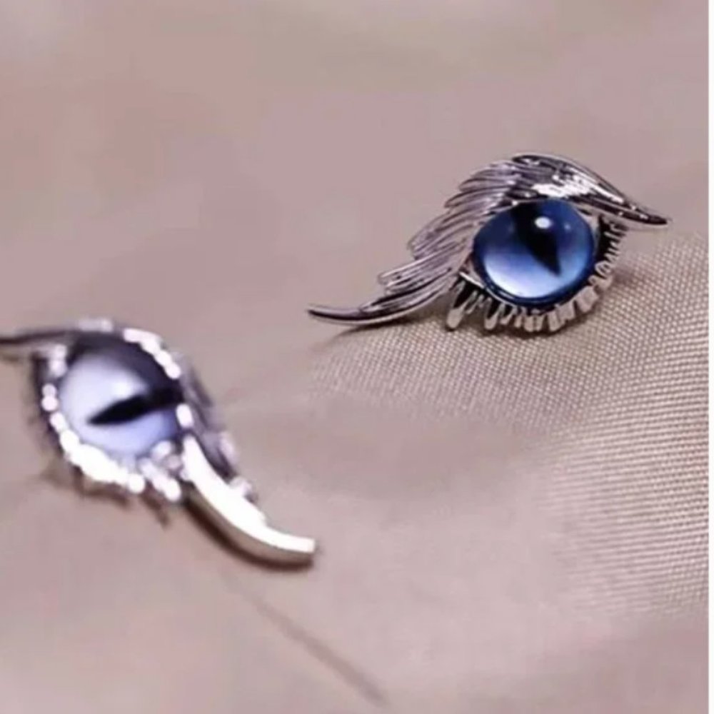 ⭐️❤️FREE Eye Cat Kitten Feline Chic Glam Stud Hipster Modern Minimalist Earrings